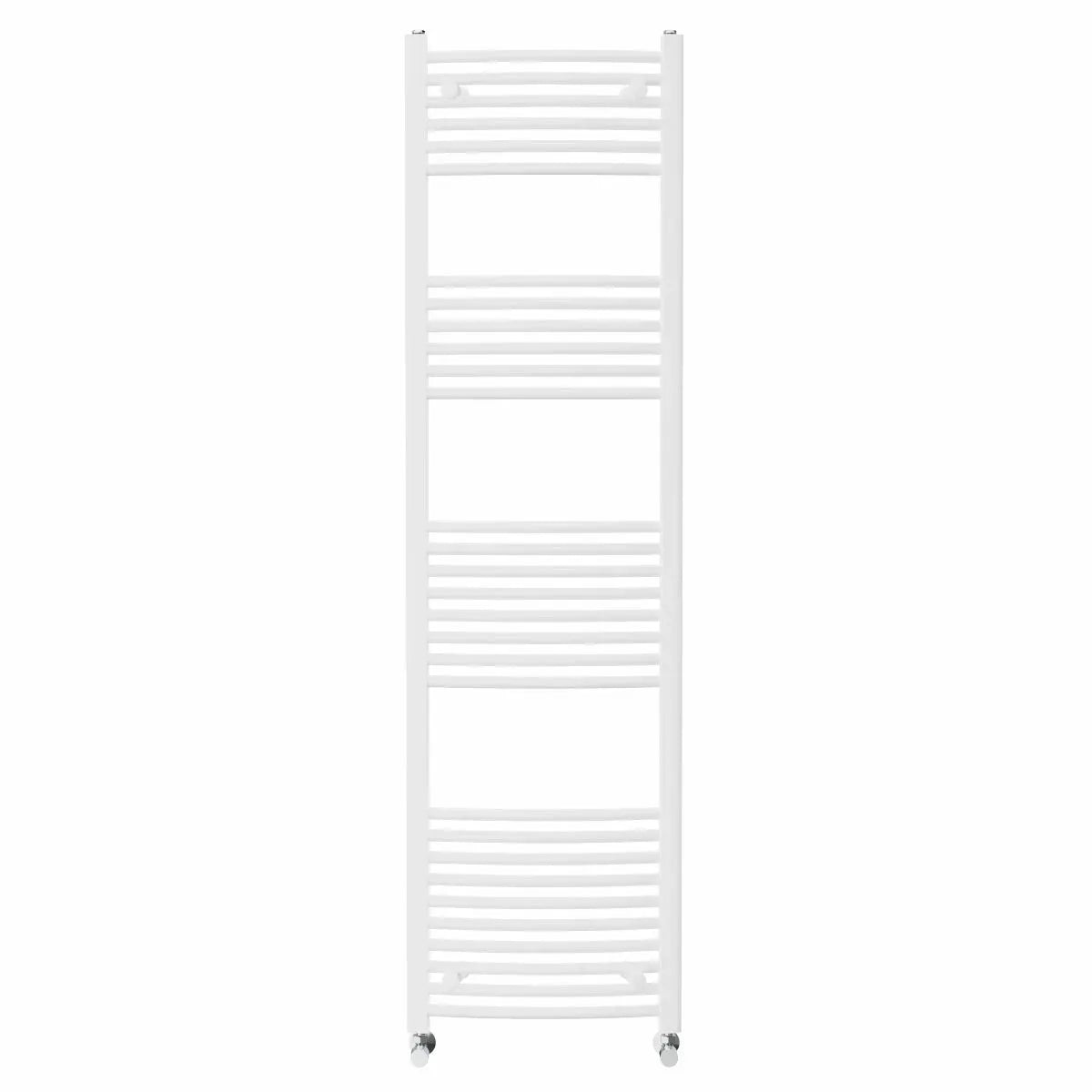 Gela - Curved heated towel rail white