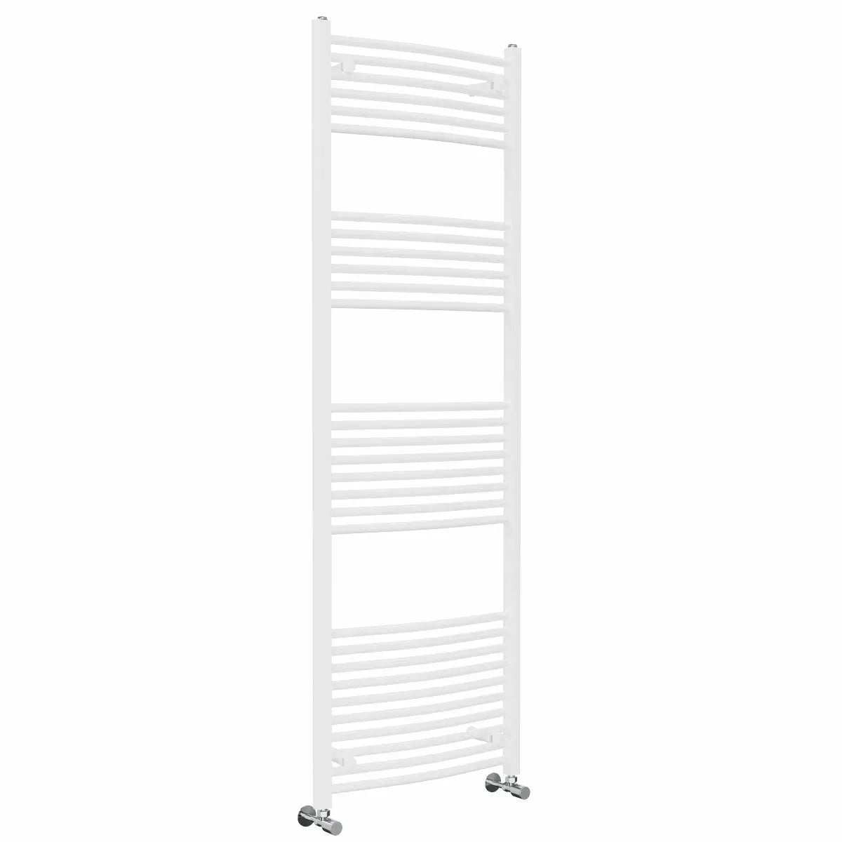 Gela - Curved heated towel rail white