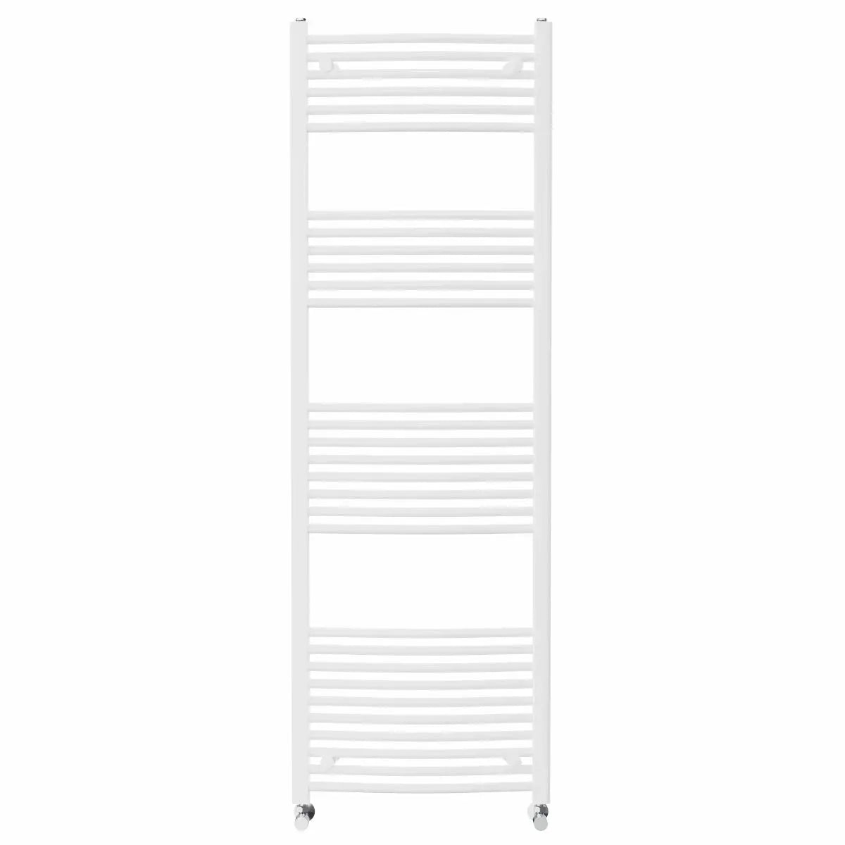 Gela - Curved heated towel rail white