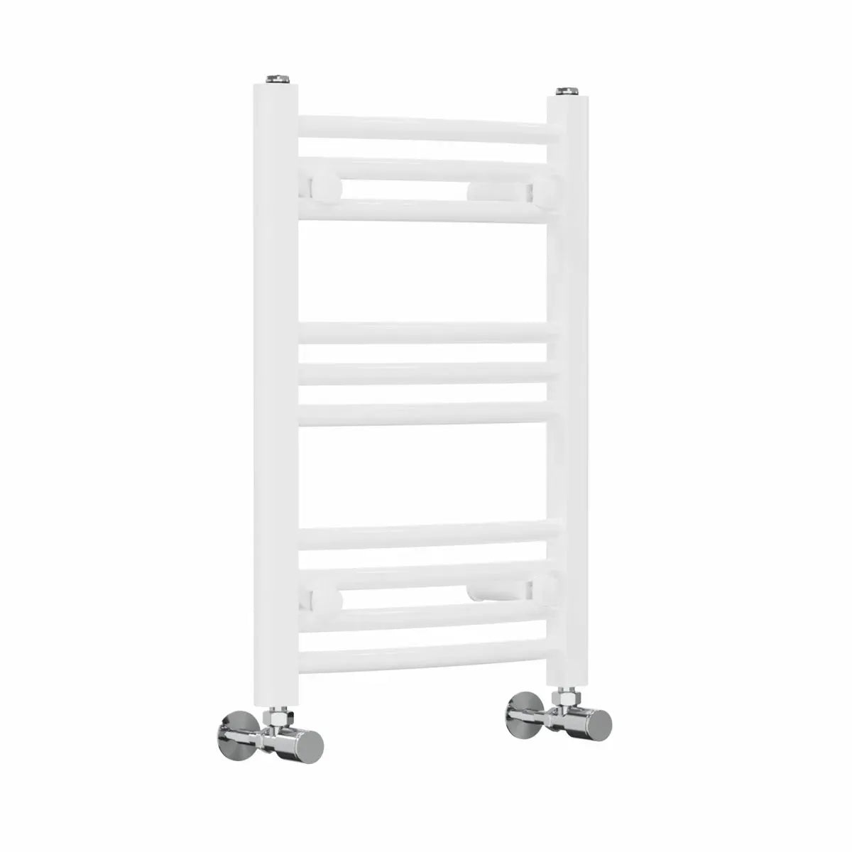 Gela - Curved heated towel rail white