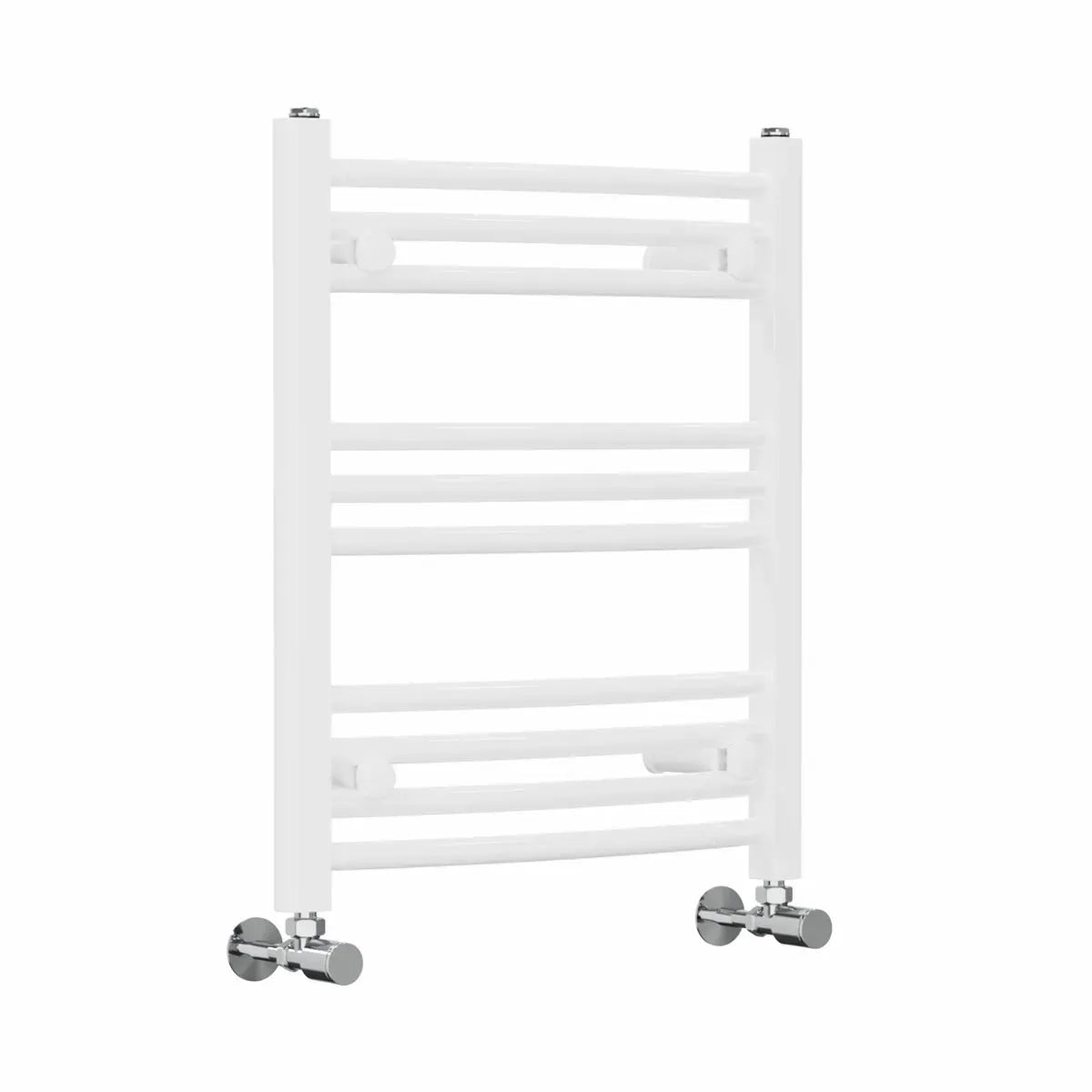 Gela - Curved heated towel rail white