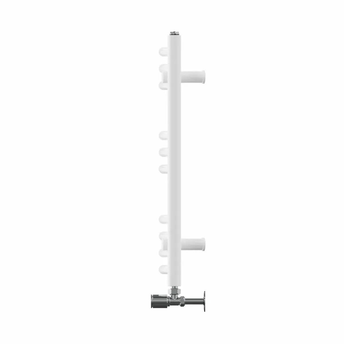 Gela - Curved heated towel rail white