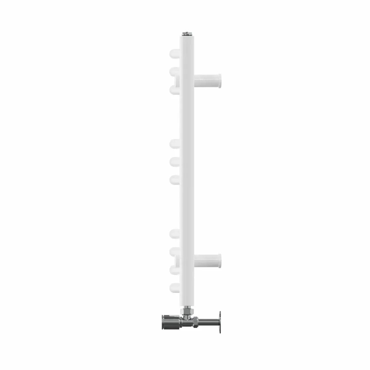 Gela - Curved heated towel rail white