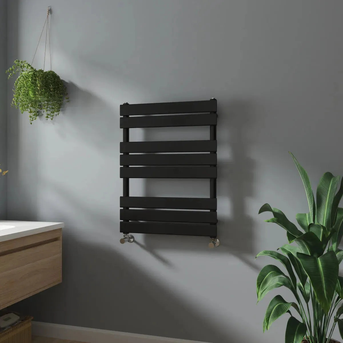 Rapallo - Flat panel heated towel rail black