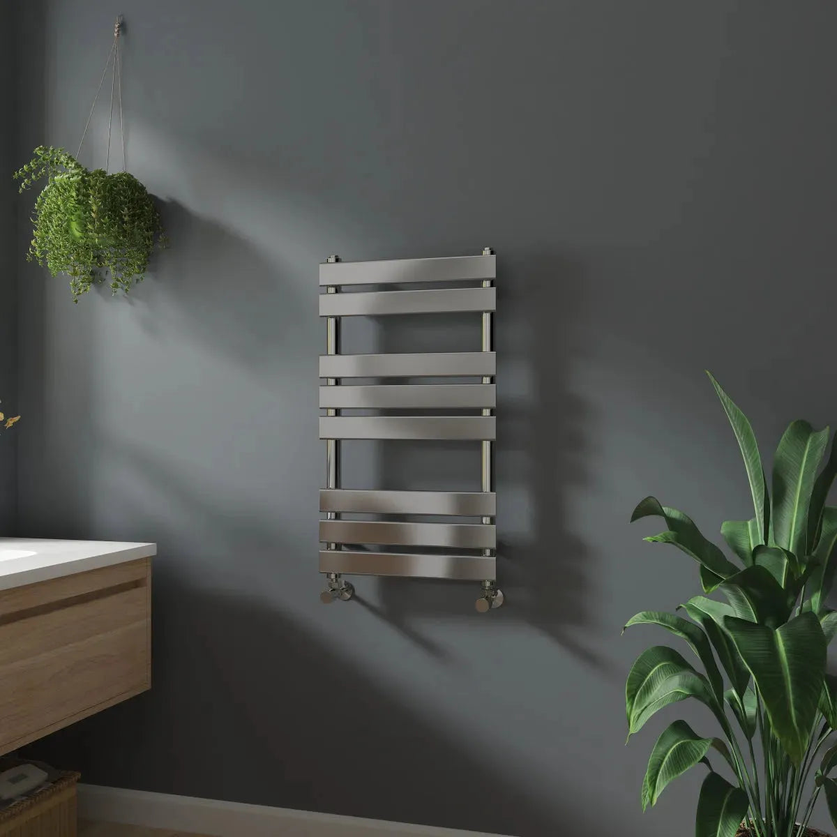 Rapallo - Flat panel heated towel rail chrome