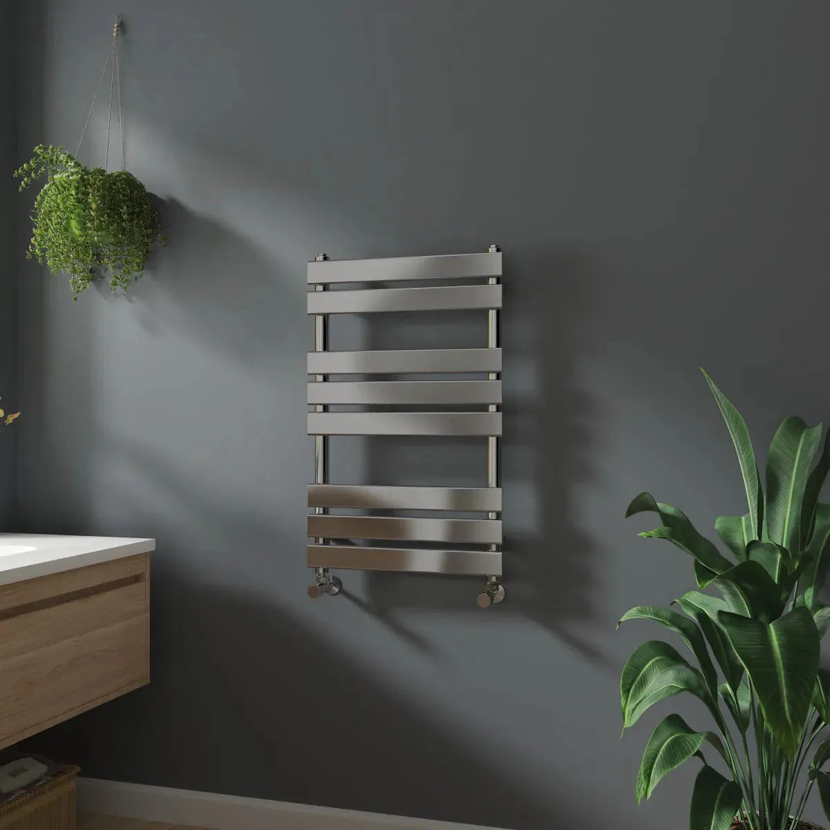 Rapallo - Flat panel heated towel rail chrome