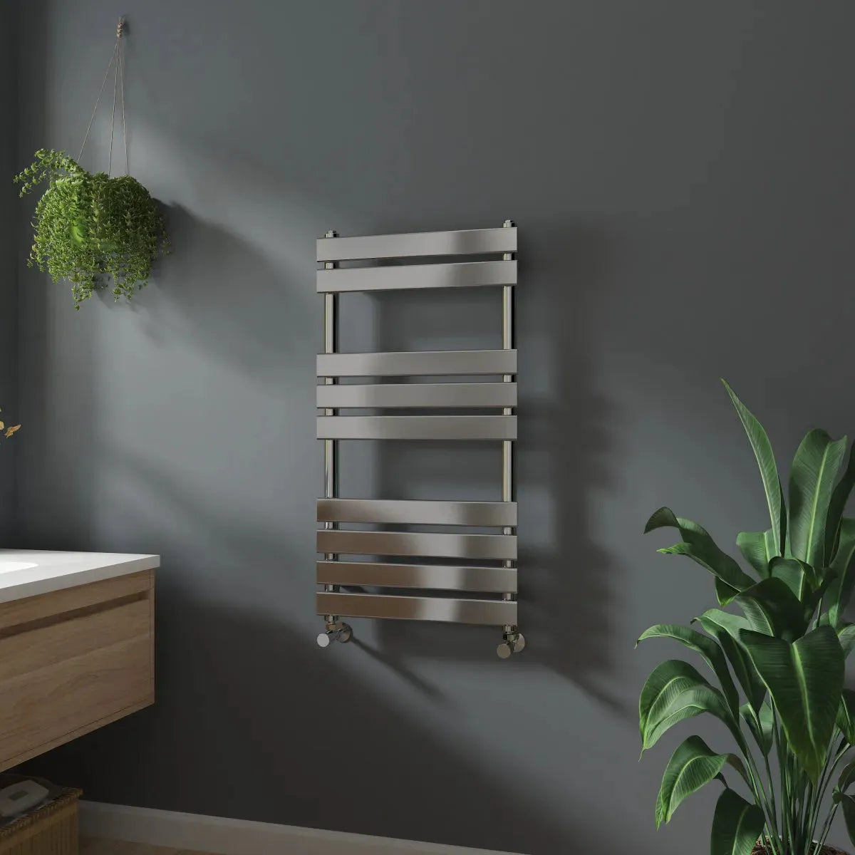 Rapallo - Flat panel heated towel rail chrome