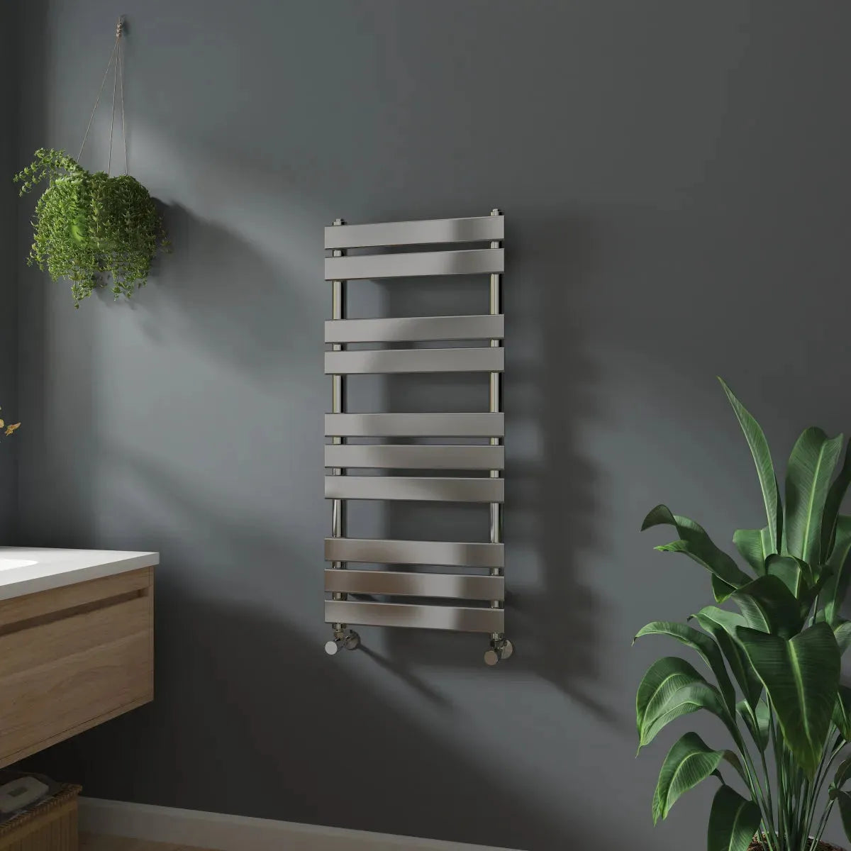 Rapallo - Flat panel heated towel rail chrome