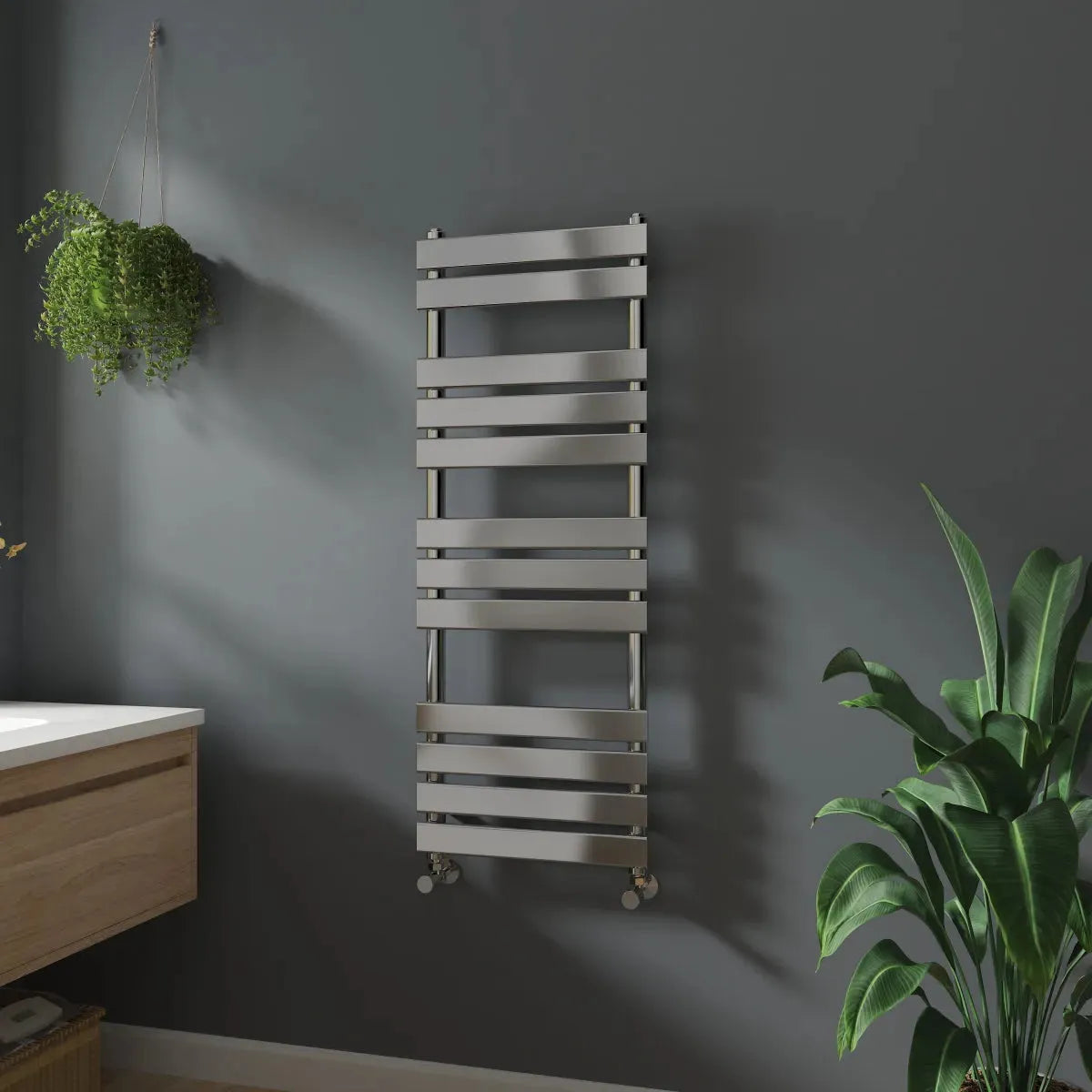 Rapallo - Flat panel heated towel rail chrome