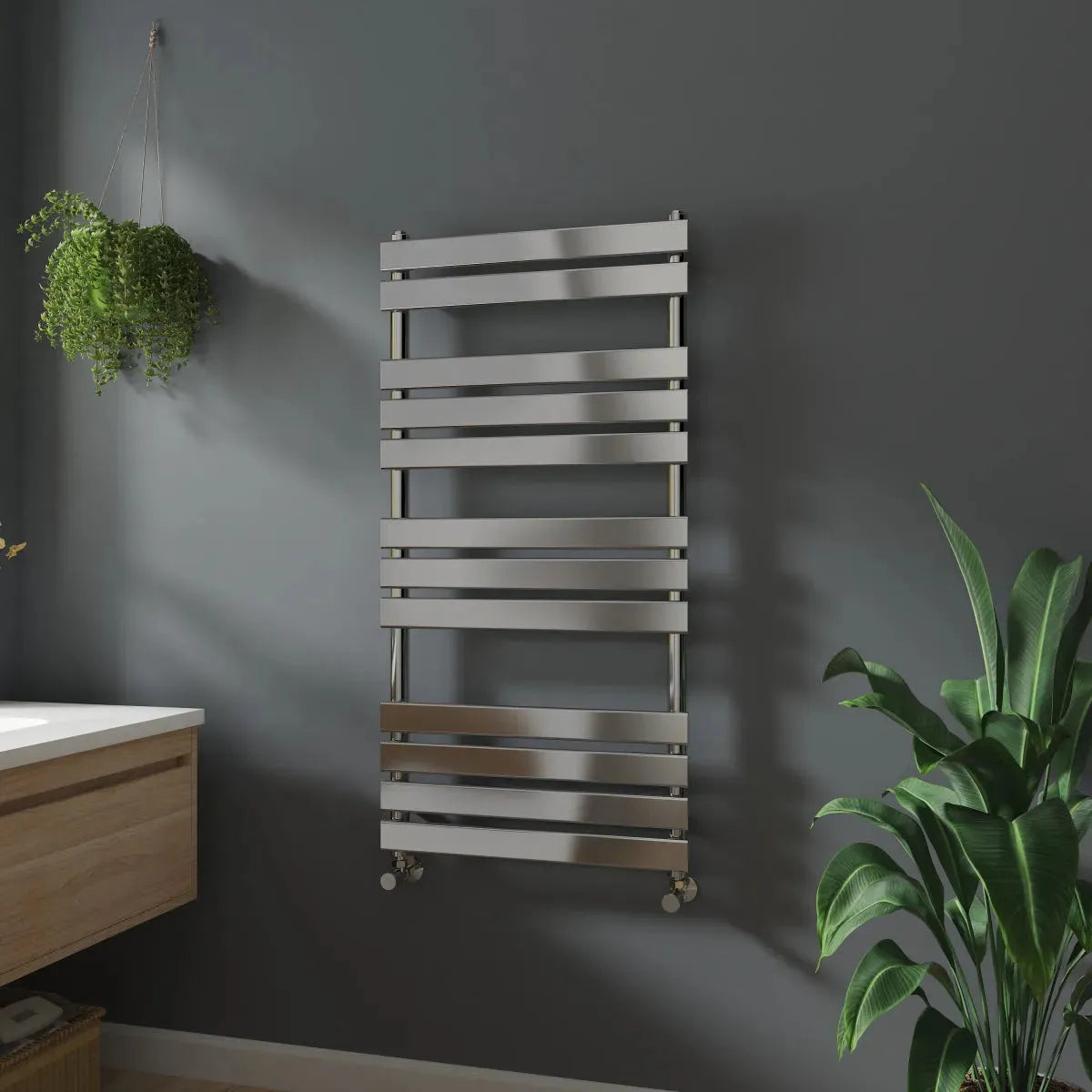 Rapallo - Flat panel heated towel rail chrome