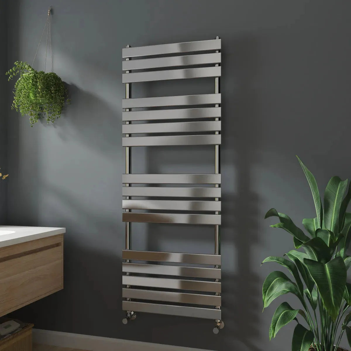 Rapallo - Flat panel heated towel rail chrome