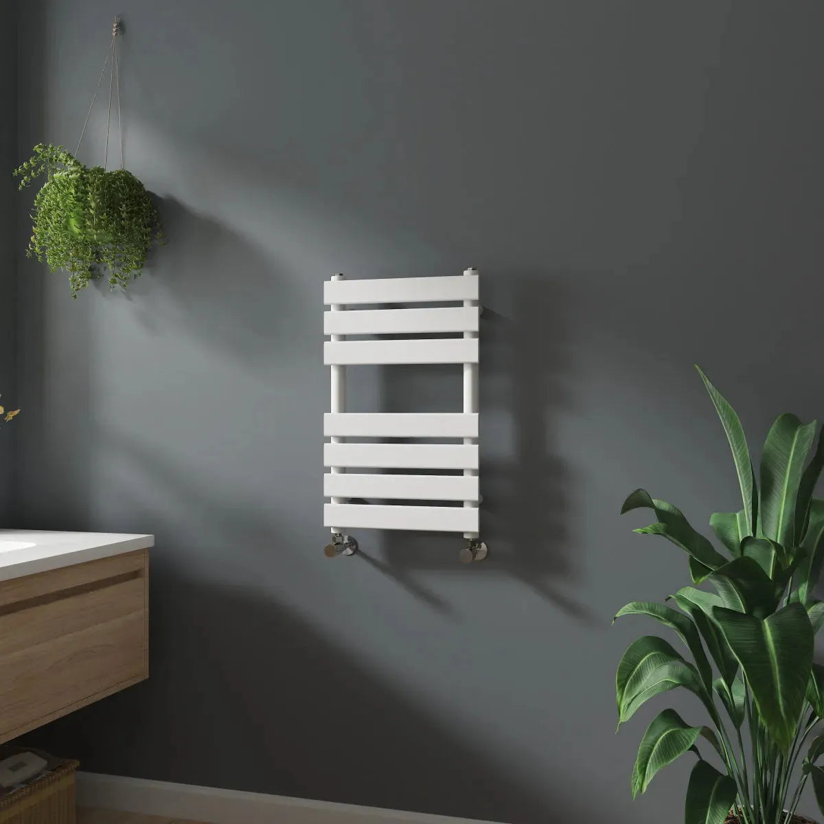 Rapallo - Flat panel heated towel rail white