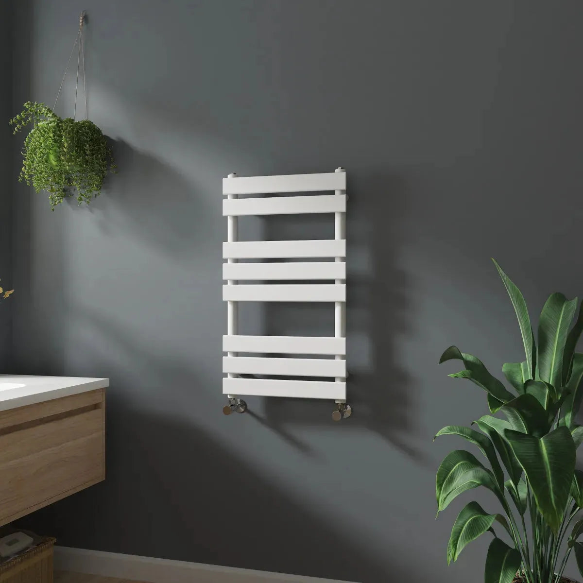 Rapallo - Flat panel heated towel rail white