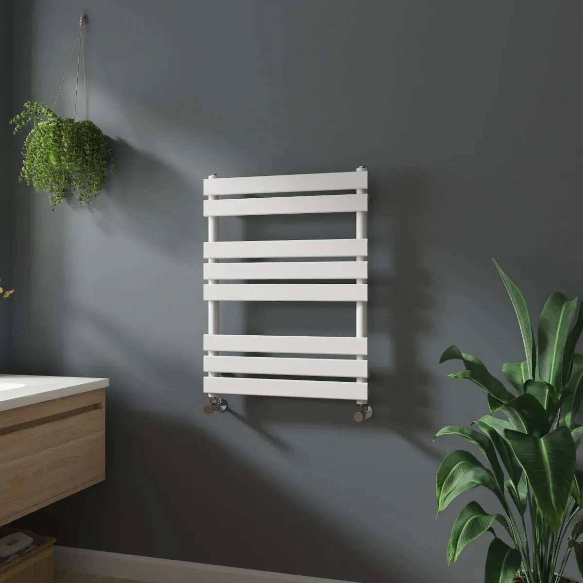 Rapallo - Flat panel heated towel rail white