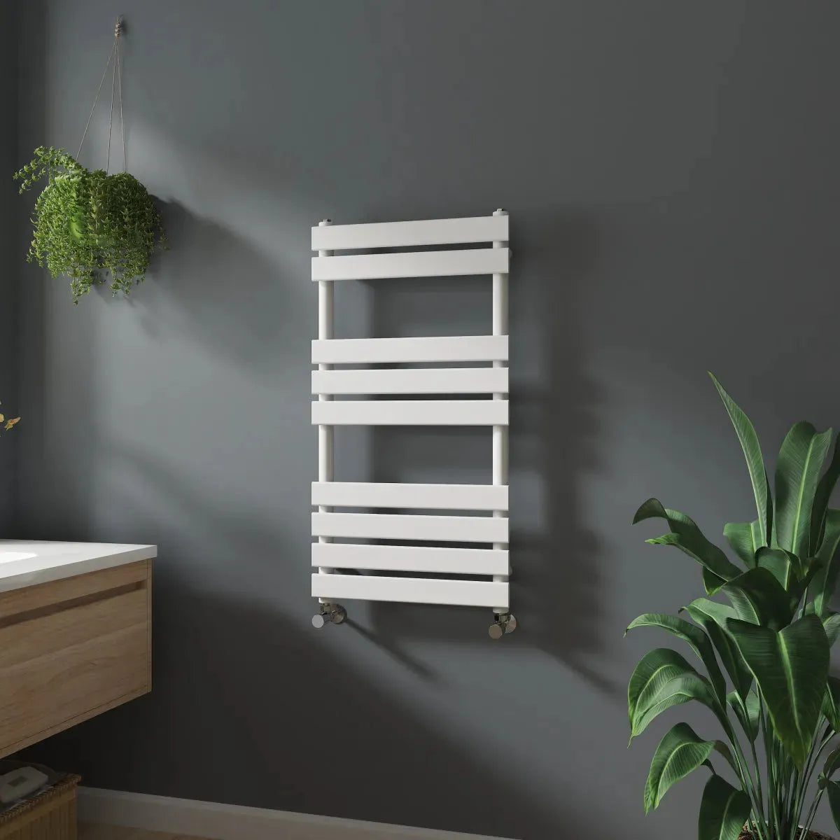 Rapallo - Flat panel heated towel rail white