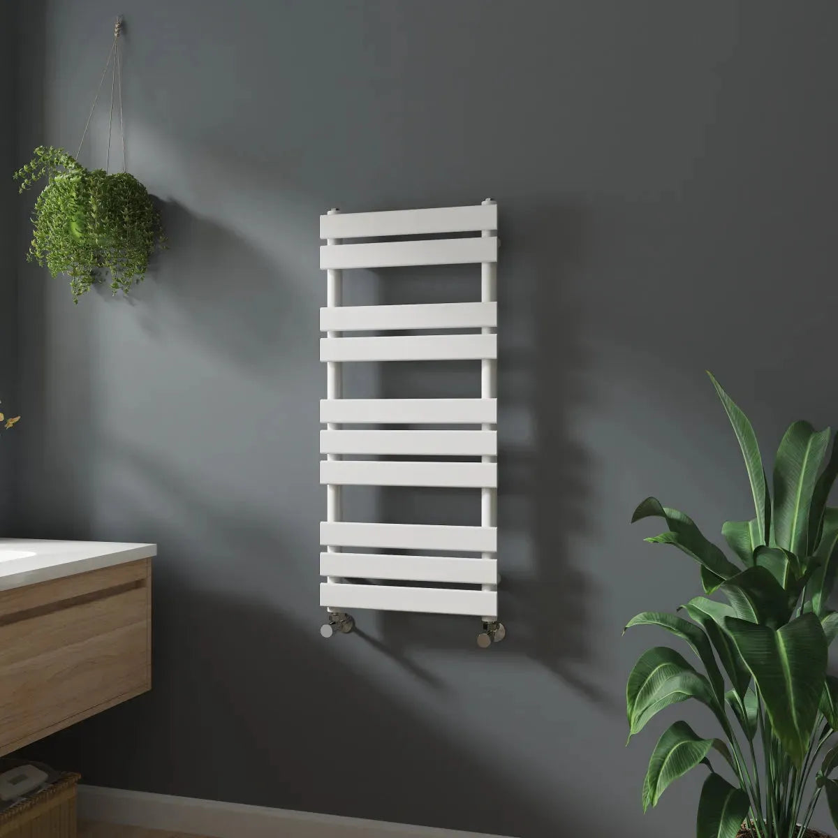 Rapallo - Flat panel heated towel rail white