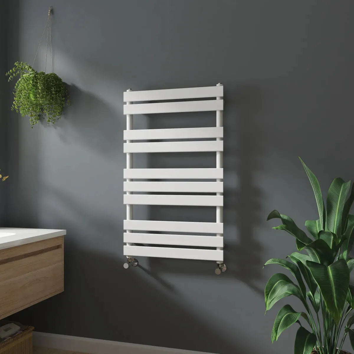 Rapallo - Flat panel heated towel rail white