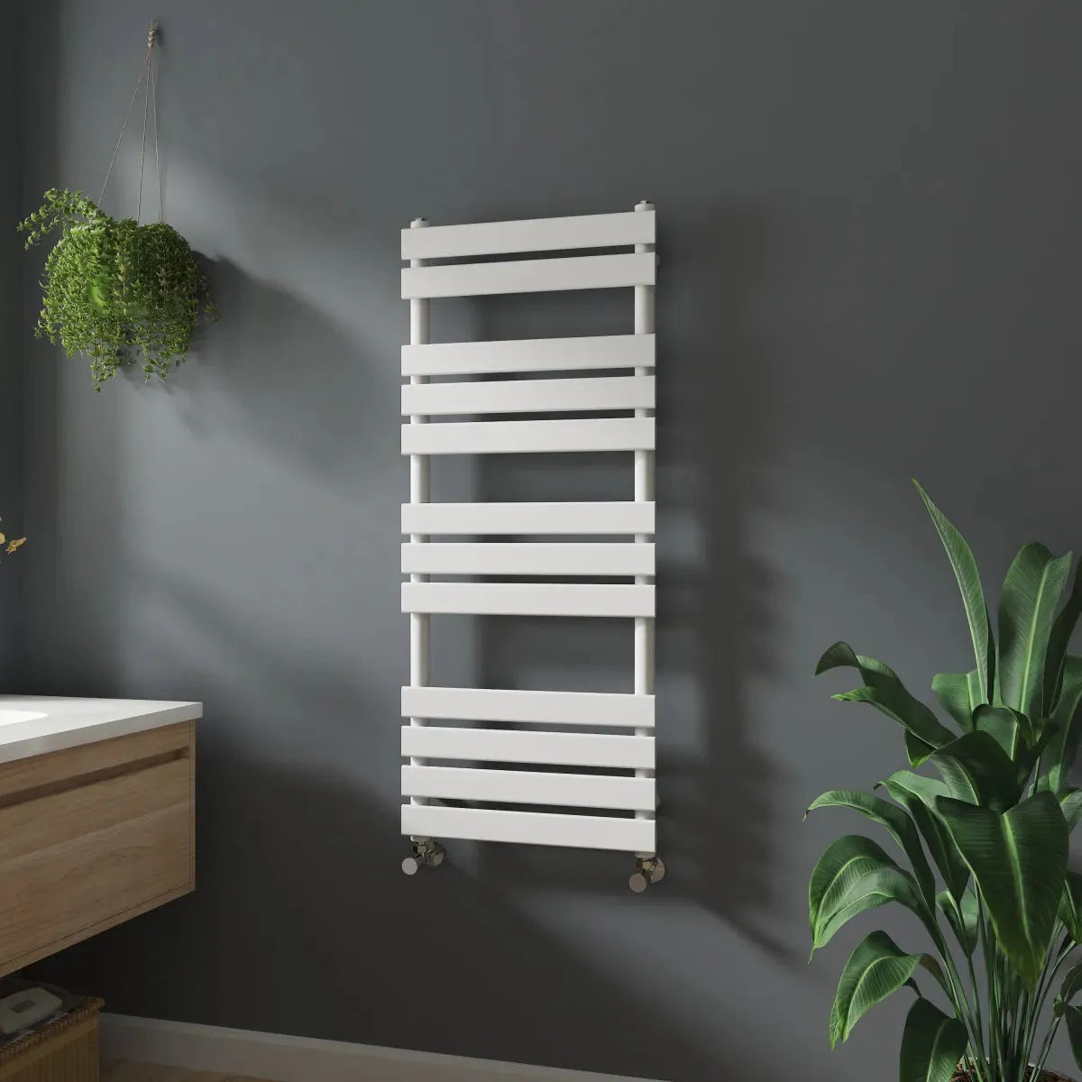 Rapallo - Flat panel heated towel rail white