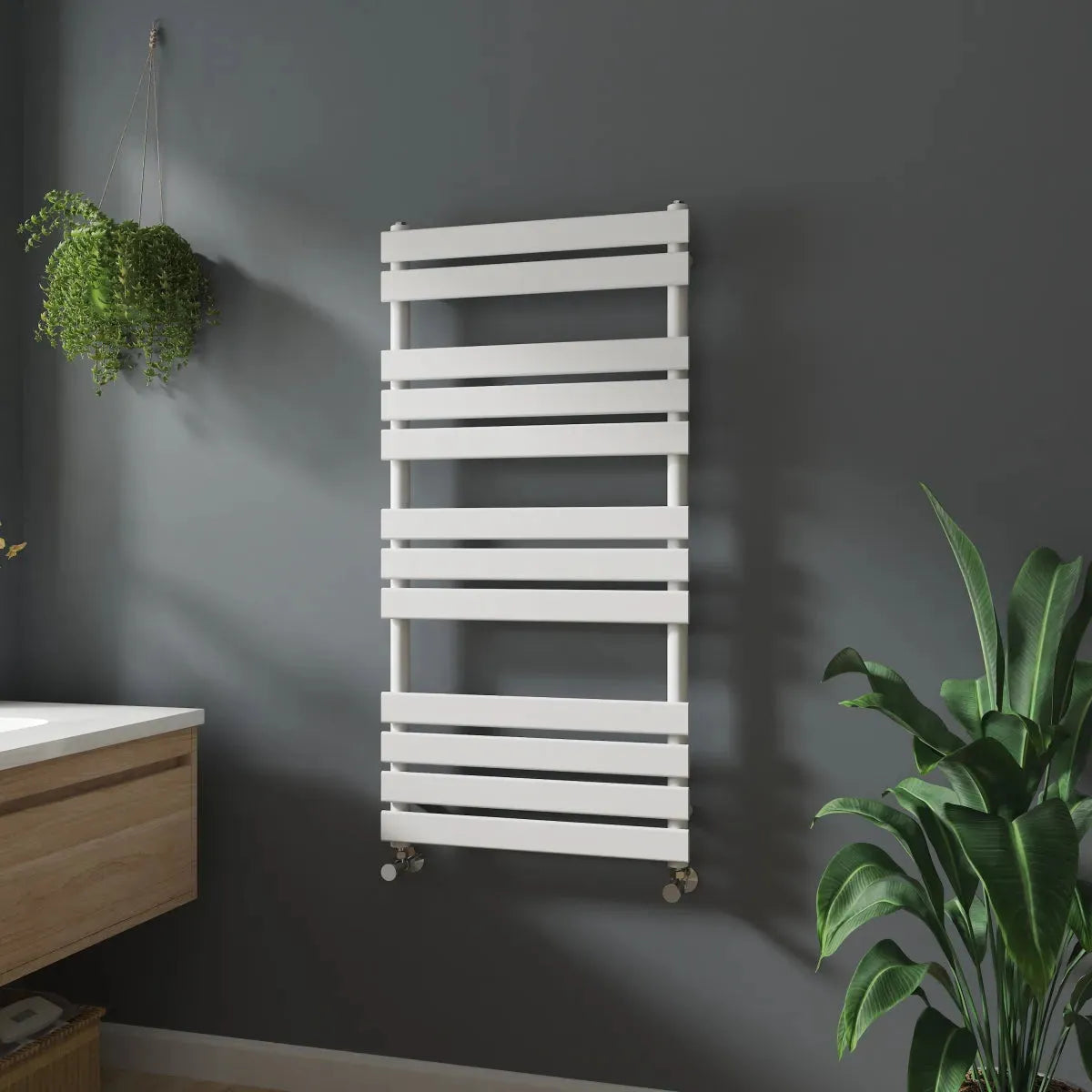 Rapallo - Flat panel heated towel rail white