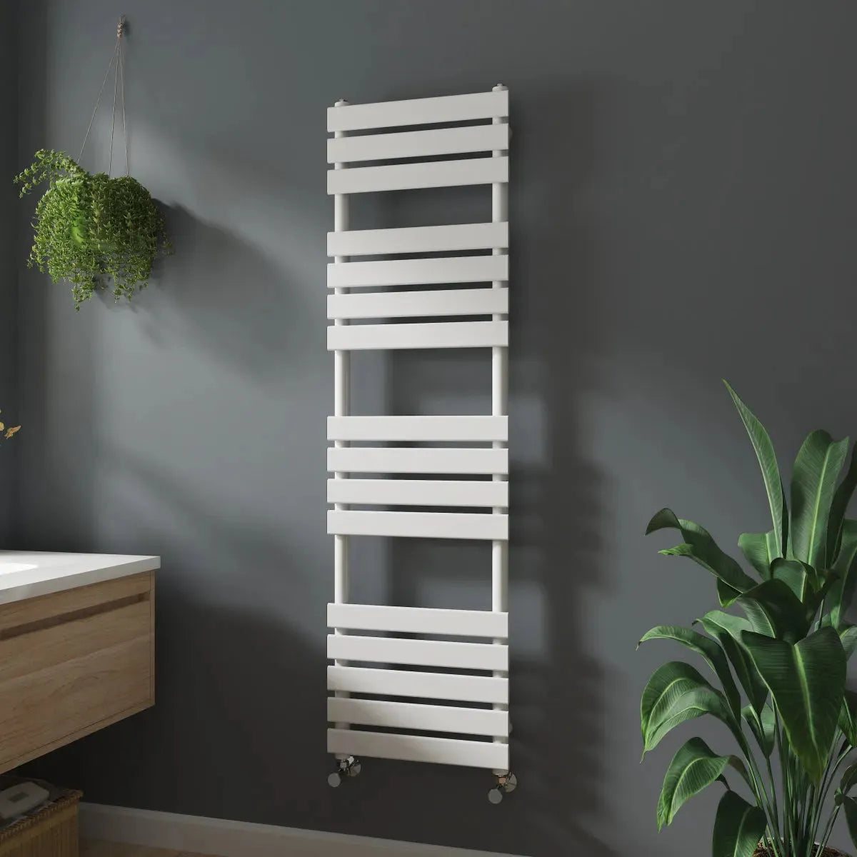 Rapallo - Flat panel heated towel rail white