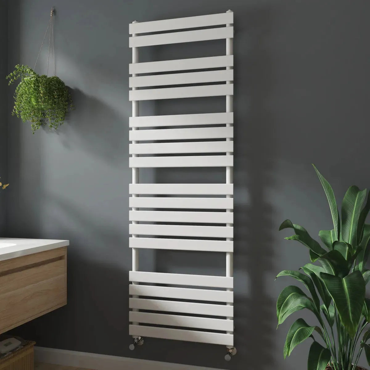 Rapallo - Flat panel heated towel rail white