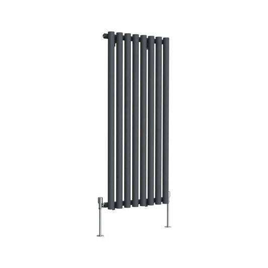 Comiso - Modern vertical round tube radiator anthracite