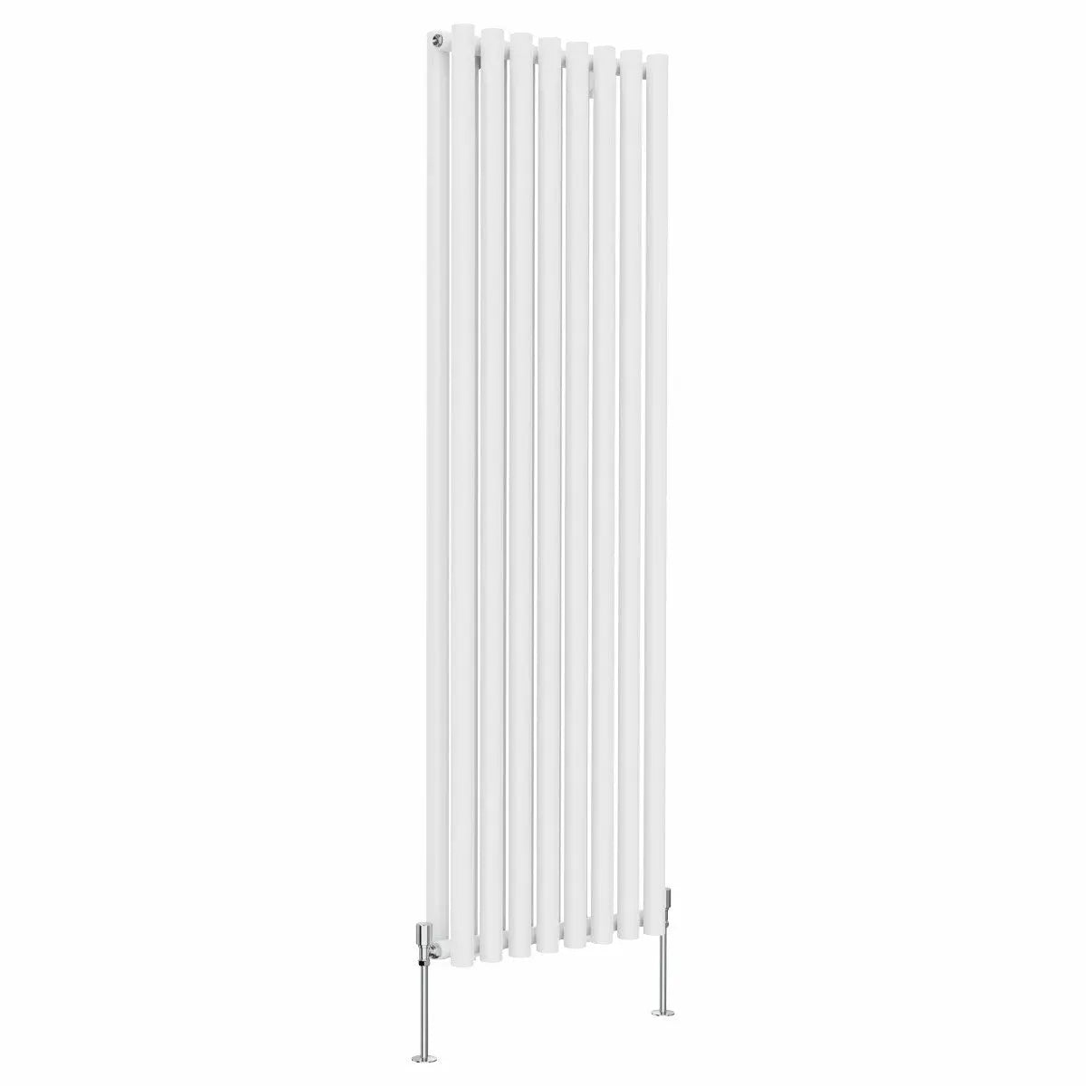 Comiso - Modern vertical round tube radiator white