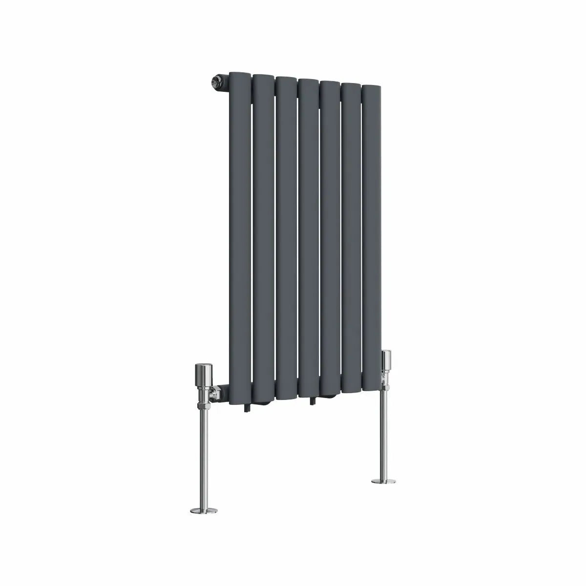 Cuneo - Modern horizontal oval tube radiator anthracite