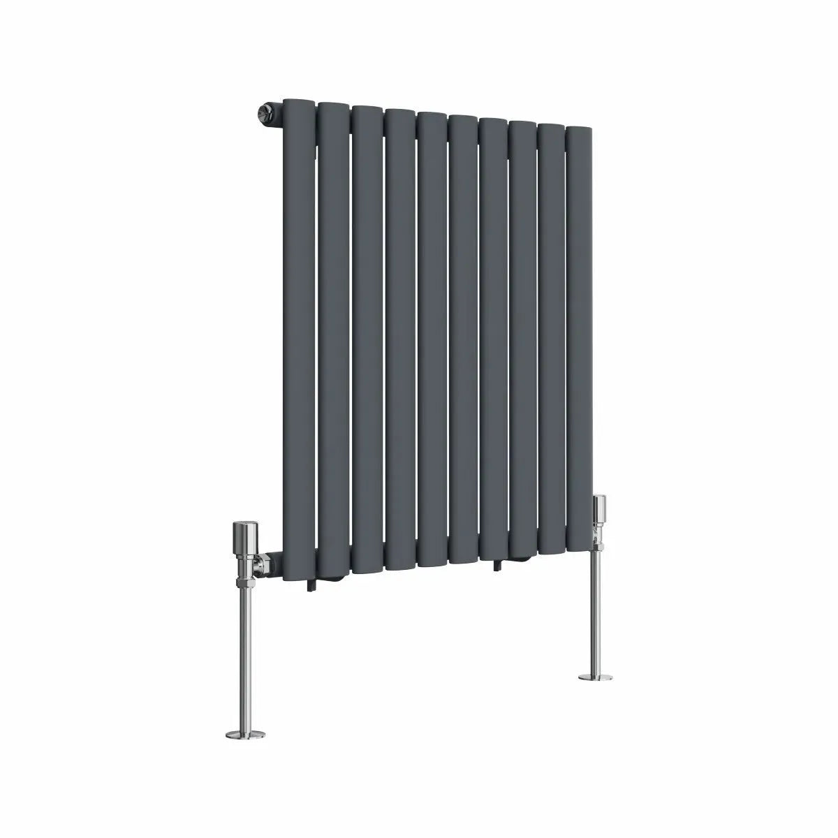 Cuneo - Modern horizontal oval tube radiator anthracite