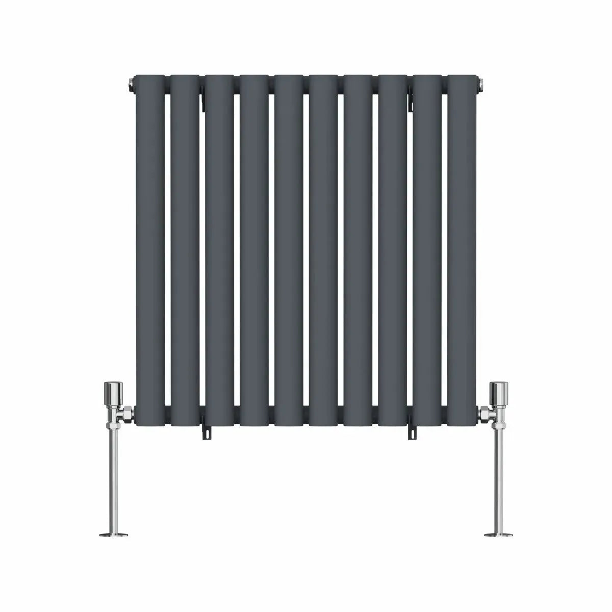 Cuneo - Modern horizontal oval tube radiator anthracite