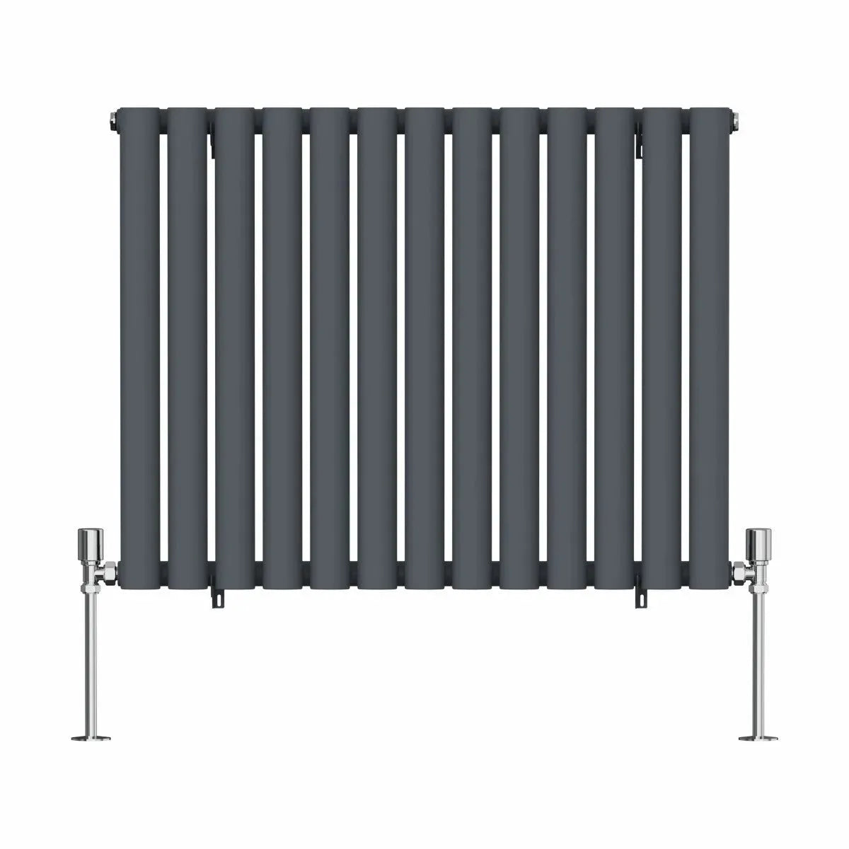 Cuneo - Modern horizontal oval tube radiator anthracite