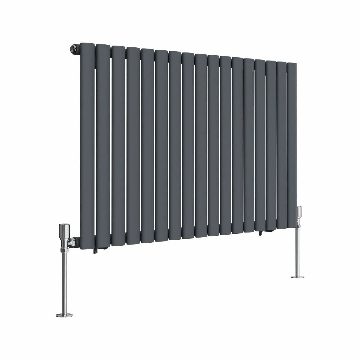 Cuneo - Modern horizontal oval tube radiator anthracite