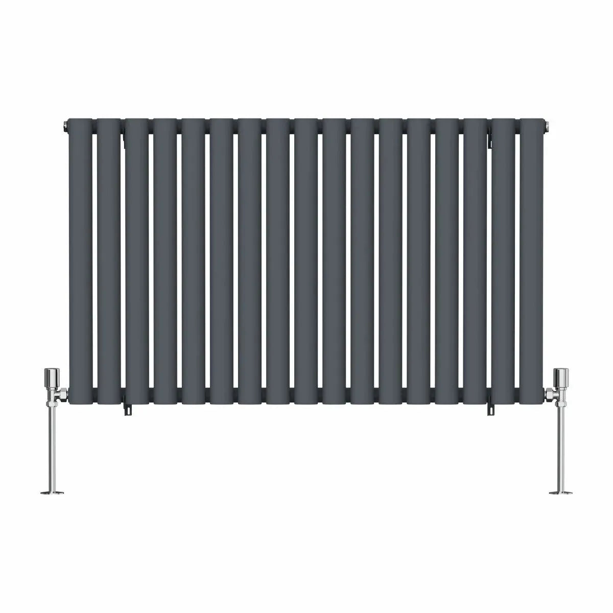 Cuneo - Modern horizontal oval tube radiator anthracite