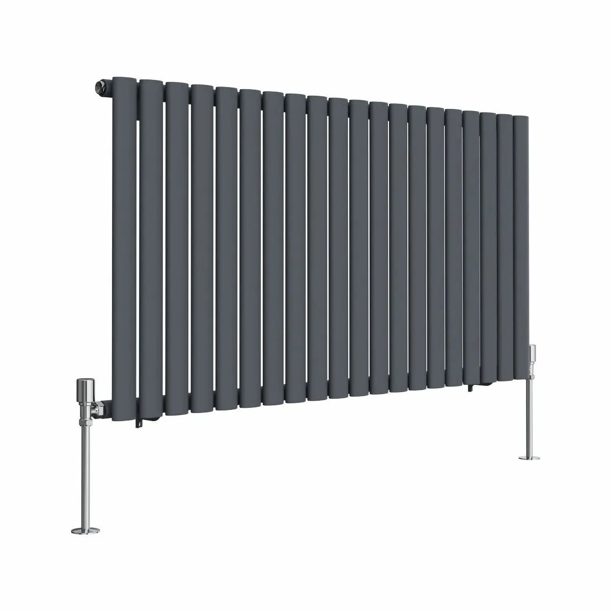 Cuneo - Modern horizontal oval tube radiator anthracite