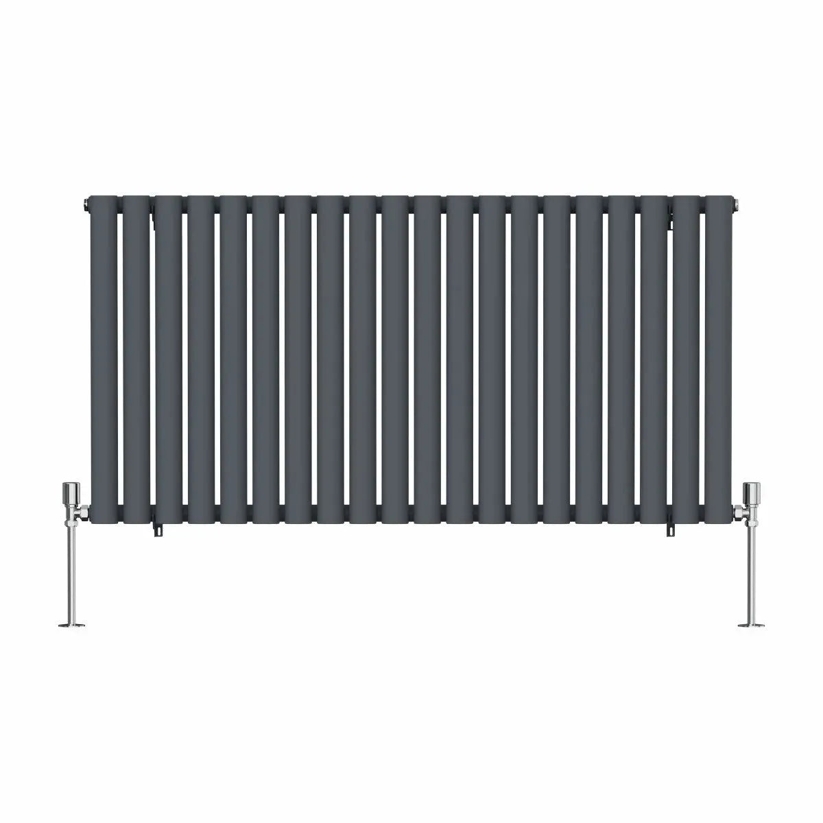 Cuneo - Modern horizontal oval tube radiator anthracite