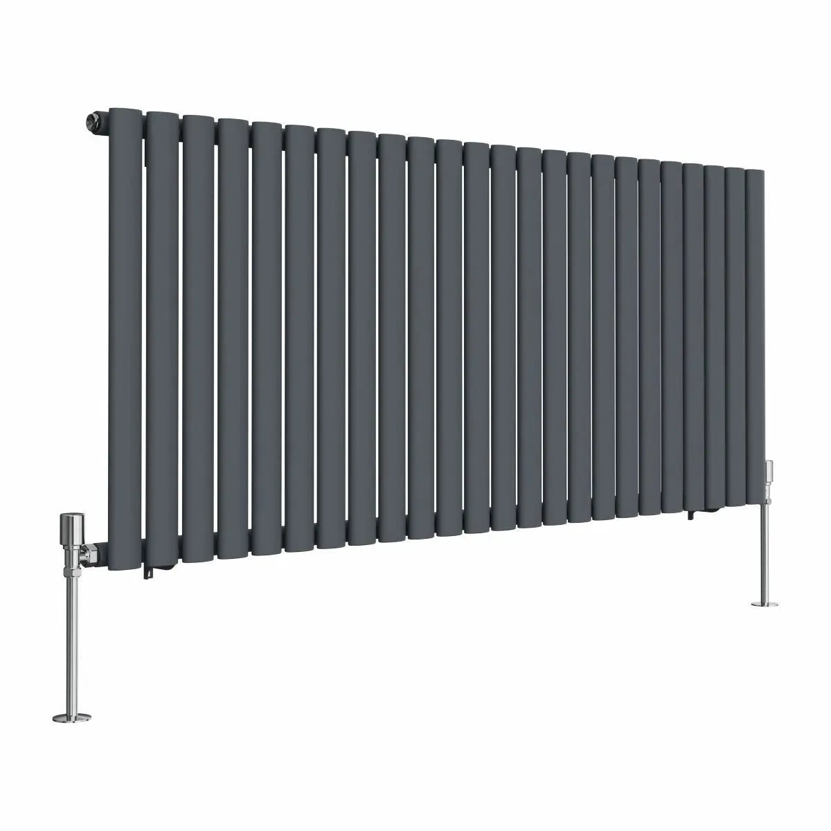 Cuneo - Modern horizontal oval tube radiator anthracite