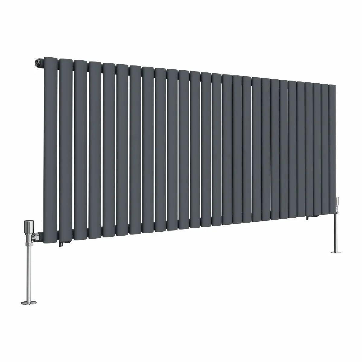 Cuneo - Modern horizontal oval tube radiator anthracite