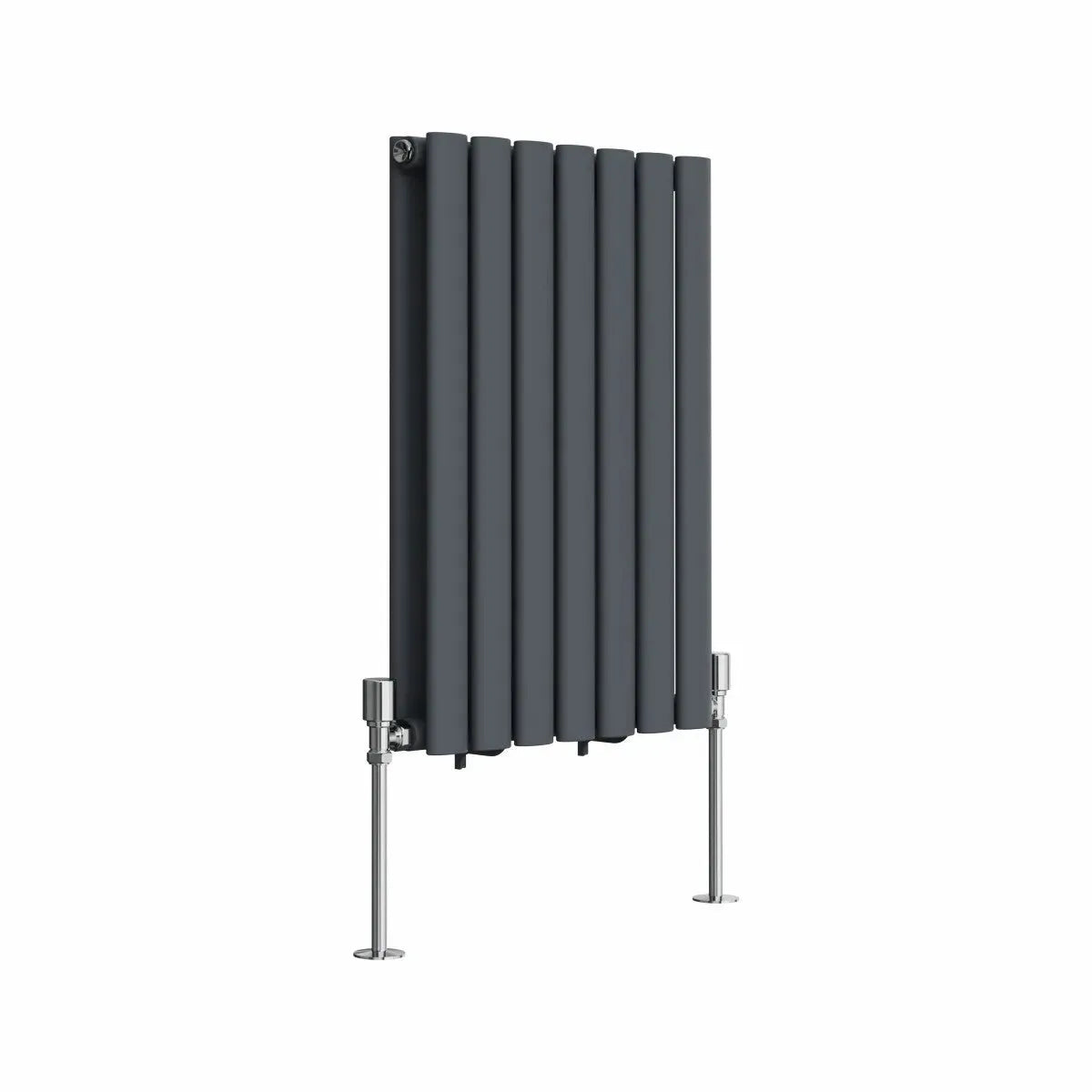 Cuneo - Modern horizontal oval tube radiator anthracite