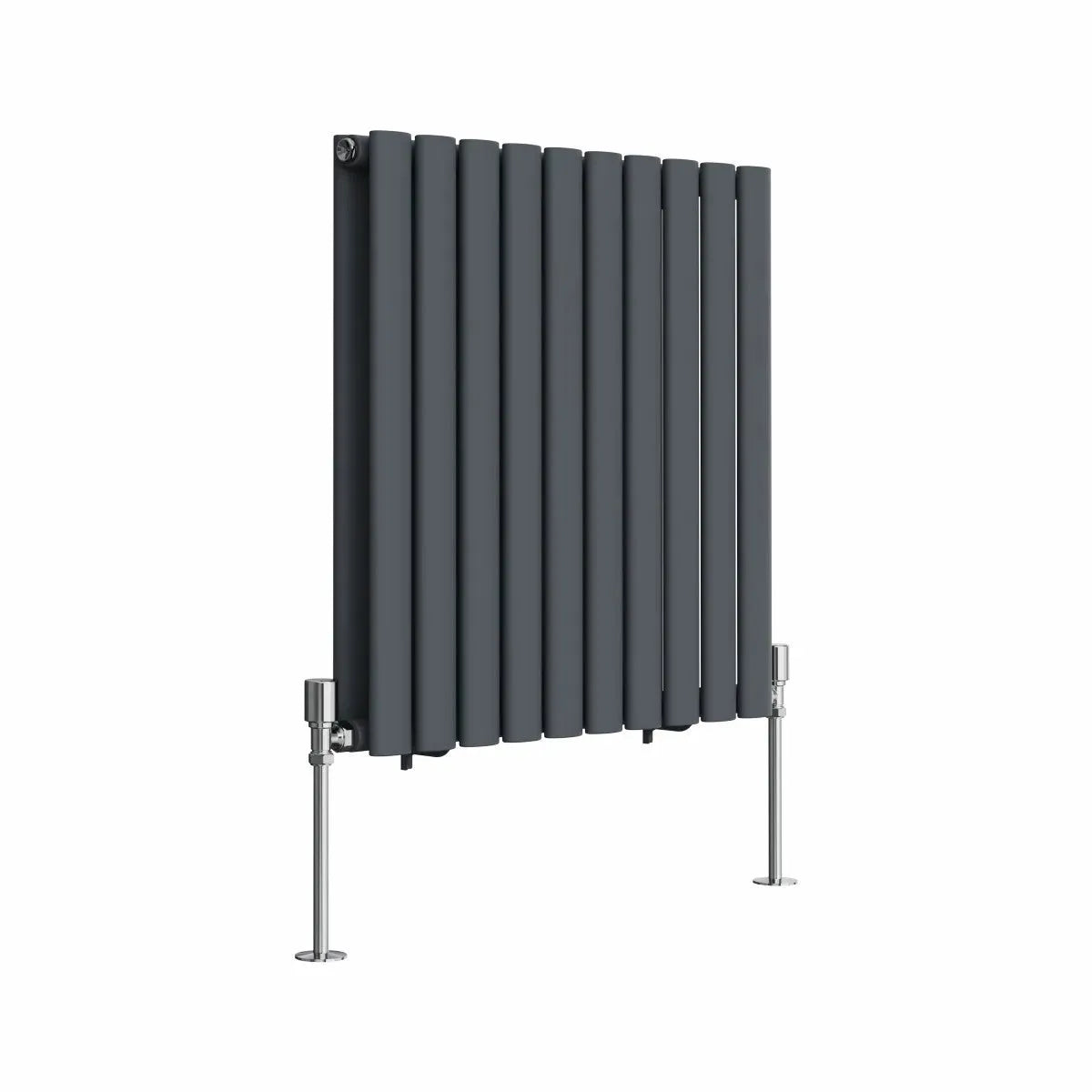 Cuneo - Modern horizontal oval tube radiator anthracite