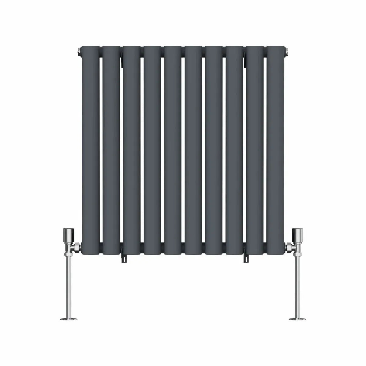 Cuneo - Modern horizontal oval tube radiator anthracite