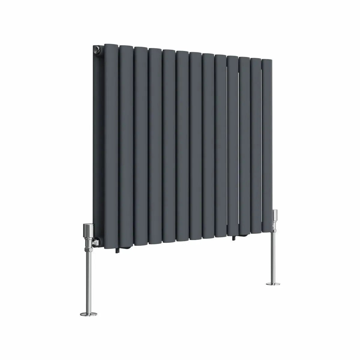 Cuneo - Modern horizontal oval tube radiator anthracite