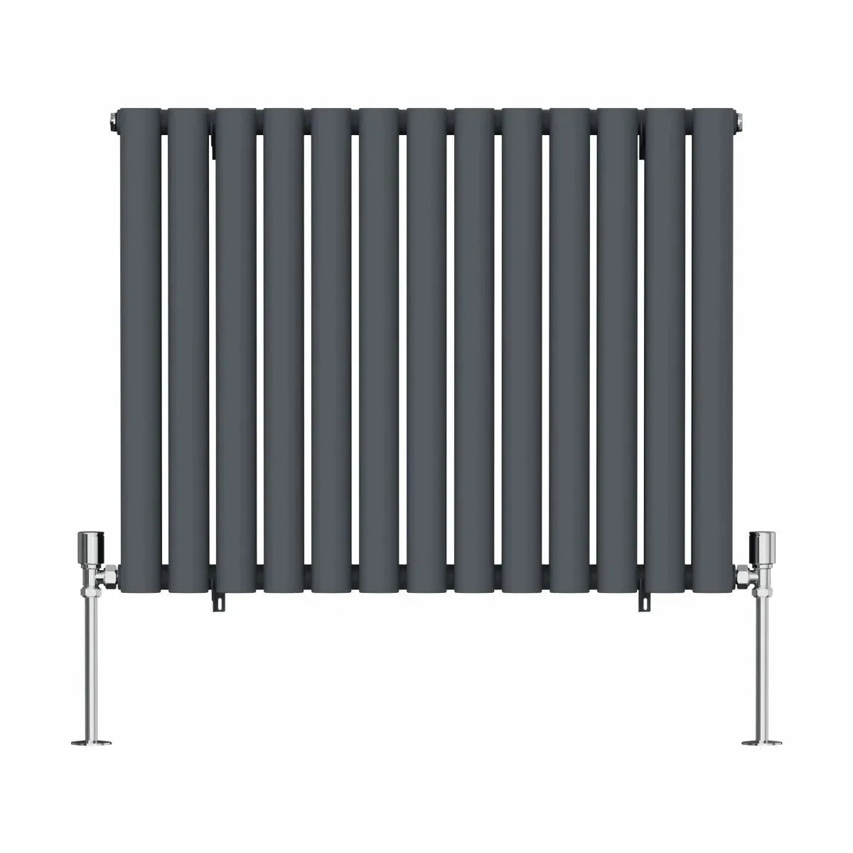 Cuneo - Modern horizontal oval tube radiator anthracite