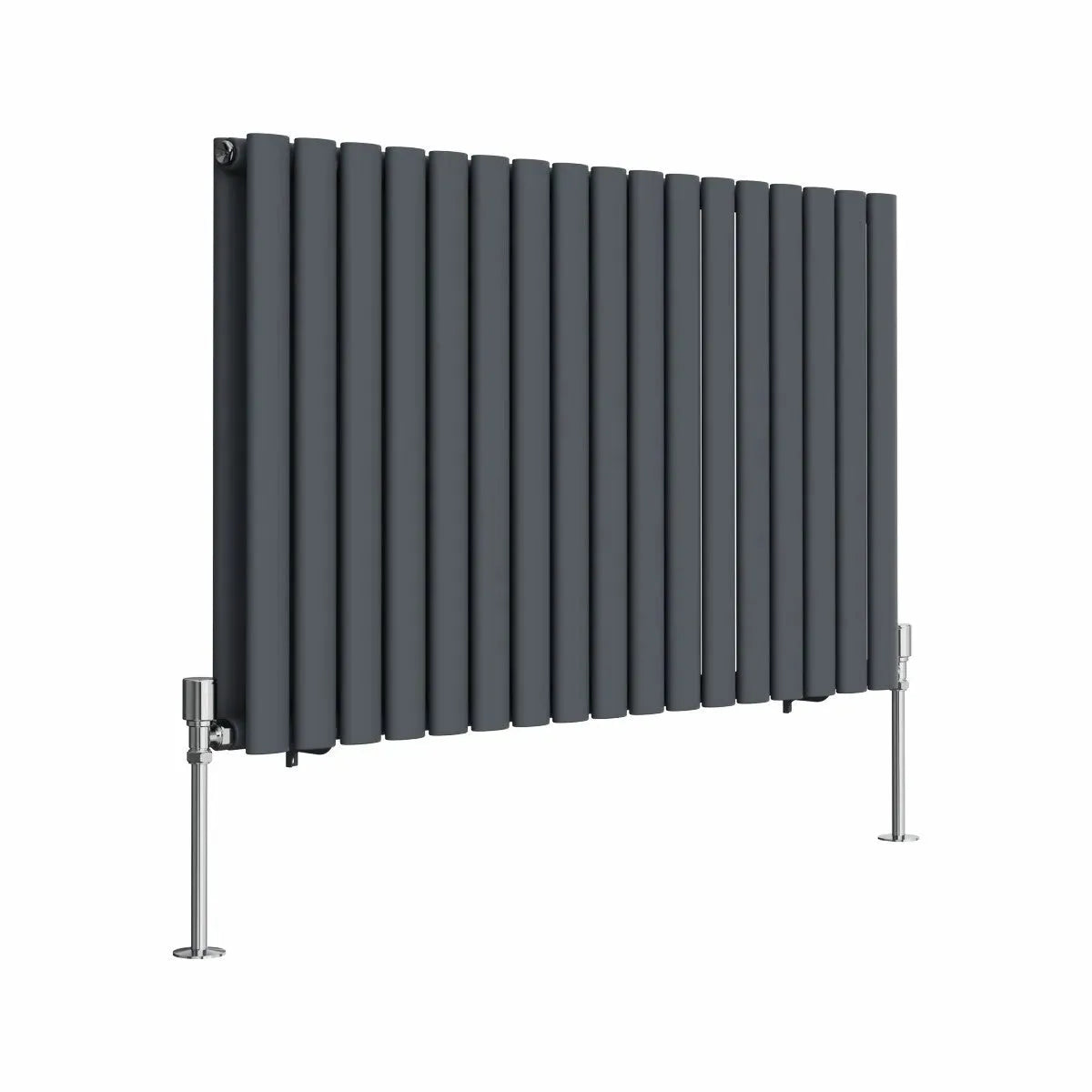 Cuneo - Modern horizontal oval tube radiator anthracite