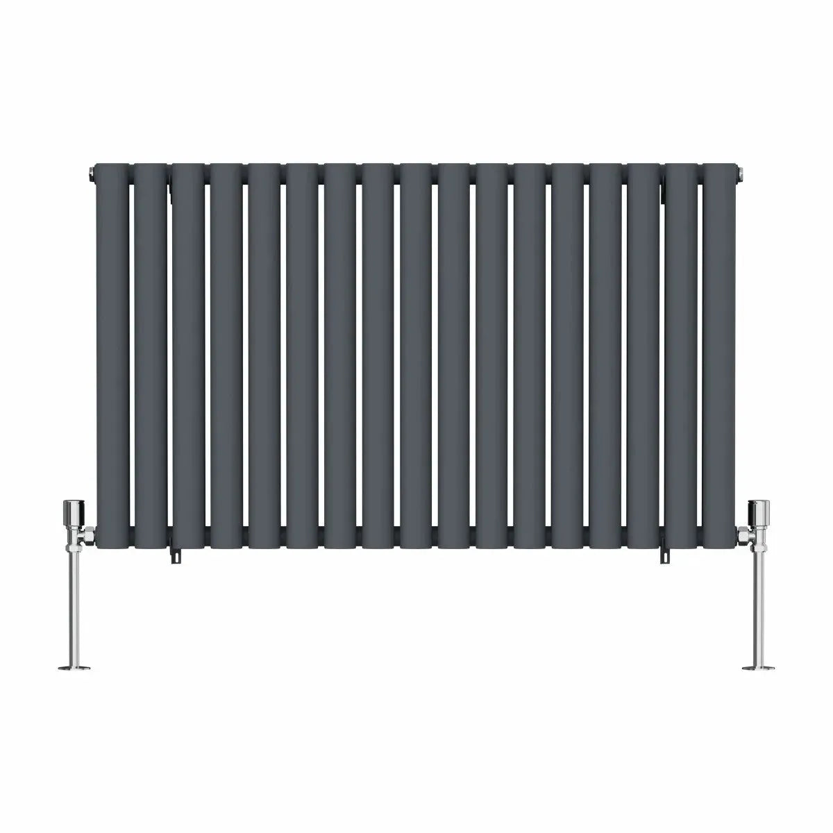 Cuneo - Modern horizontal oval tube radiator anthracite