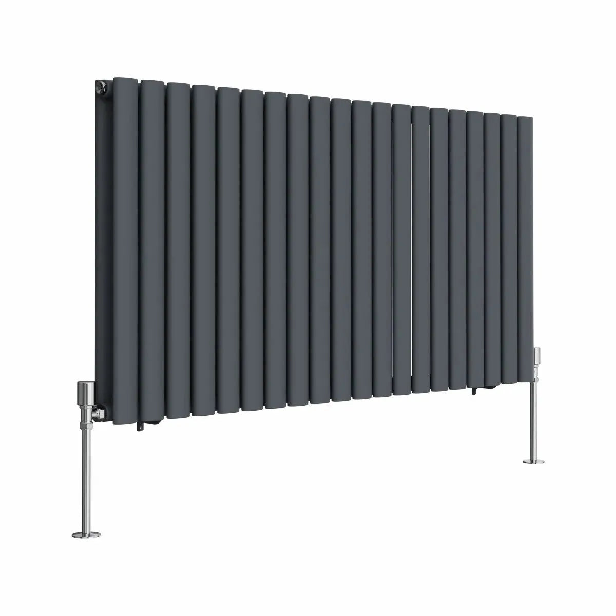 Cuneo - Modern horizontal oval tube radiator anthracite