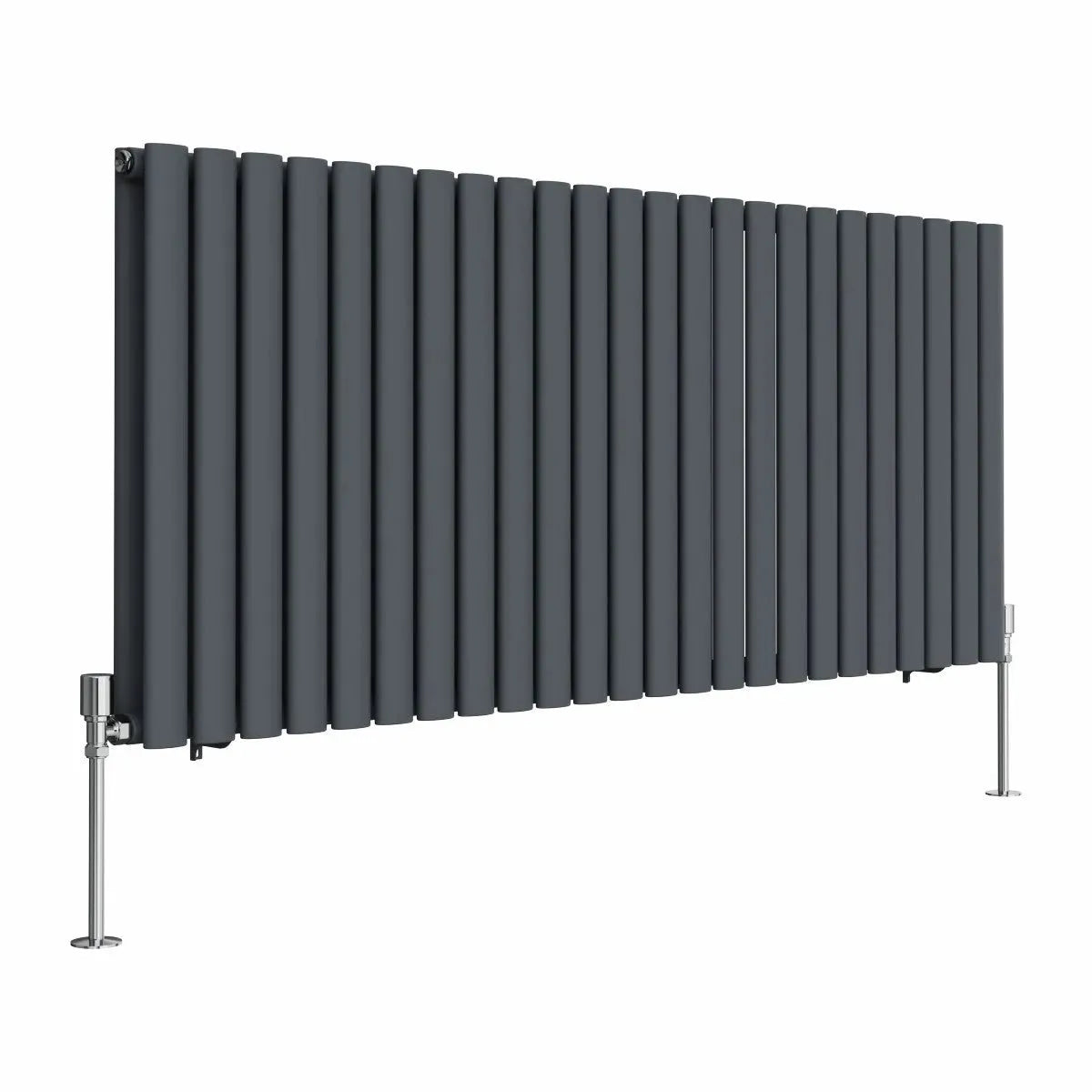 Cuneo - Modern horizontal oval tube radiator anthracite