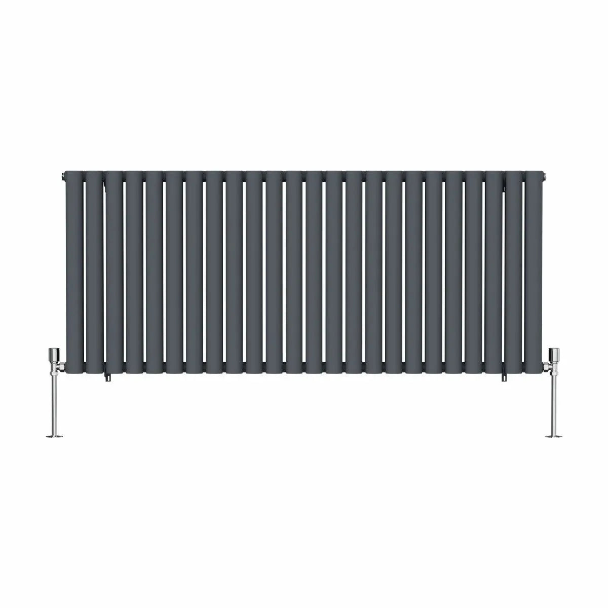 Cuneo - Modern horizontal oval tube radiator anthracite