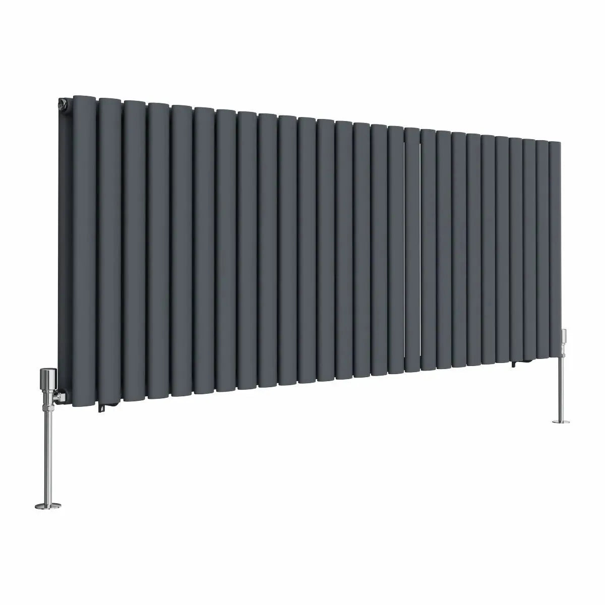 Cuneo - Modern horizontal oval tube radiator anthracite