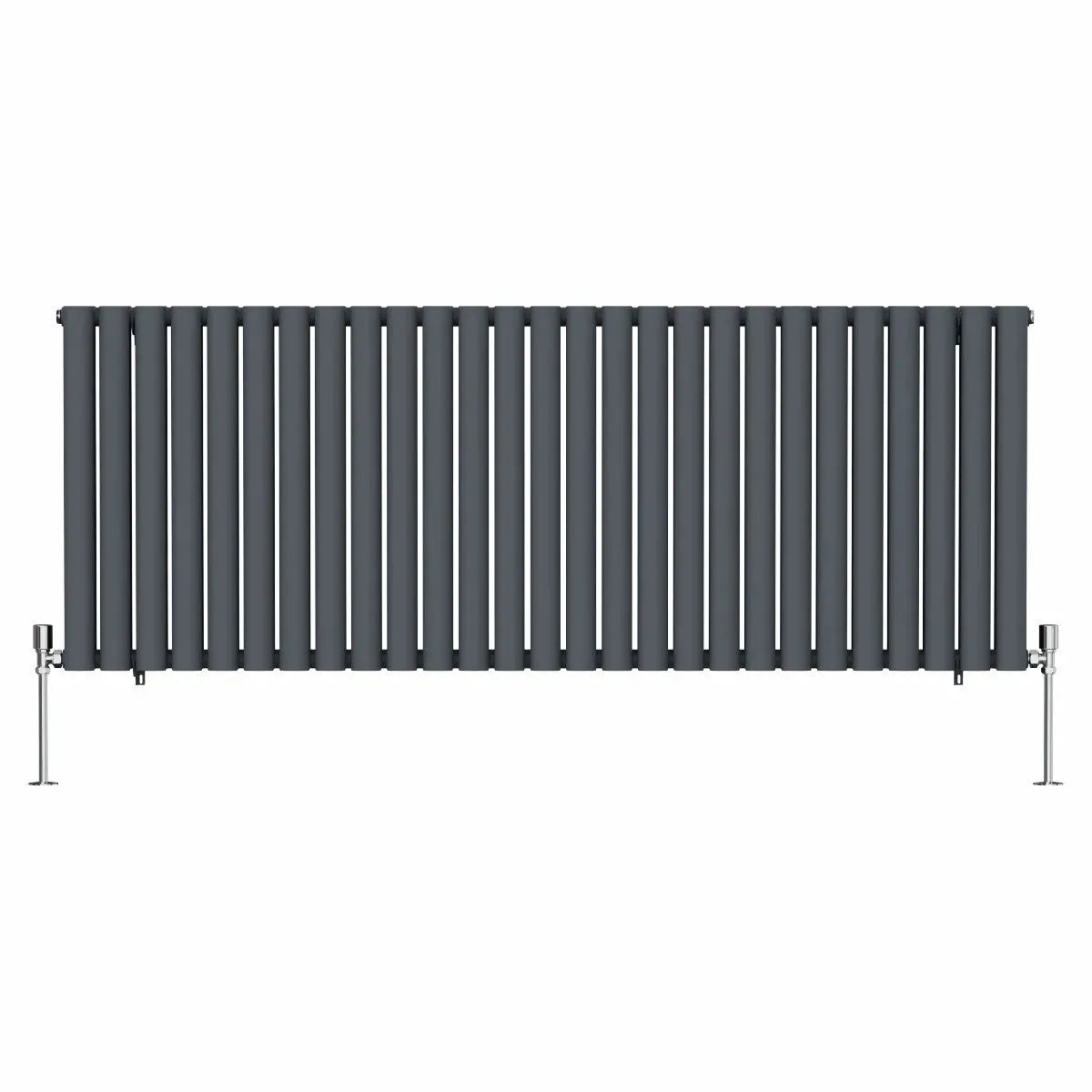 Cuneo - Modern horizontal oval tube radiator anthracite