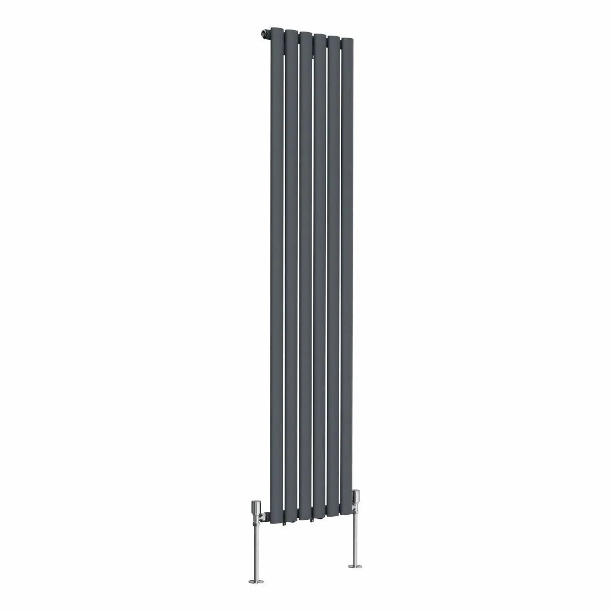 Cuneo - Modern vertical oval tube radiator anthracite